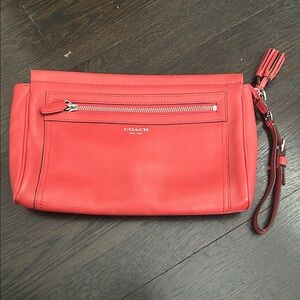 Coach Coral Leather Wristlet